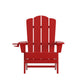 Red |#| Commercial Grade All-Weather Adirondack Chair with Swiveling Cupholder - Red