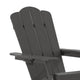 Gray |#| Commercial Grade All-Weather Adirondack Chair with Swiveling Cupholder - Gray