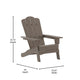 Brown |#| Commercial Grade All-Weather Adirondack Chair with Swiveling Cupholder - Brown