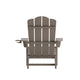 Brown |#| Commercial Grade All-Weather Adirondack Chair with Swiveling Cupholder - Brown