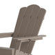 Brown |#| Commercial Grade All-Weather Adirondack Chair with Swiveling Cupholder - Brown