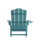 Blue |#| Commercial Grade All-Weather Adirondack Chair with Swiveling Cupholder - Blue