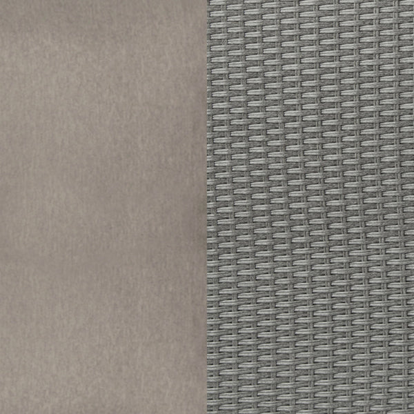 Gray Fabric/Natural Frame |#| Indoor/Outdoor Modular Loveseat Sofa Set with Table and Ottomans in Gray/Natural