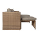 Gray Fabric/Natural Frame |#| Indoor/Outdoor Modular Loveseat Sofa Set with Table and Ottomans in Gray/Natural