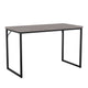 Gray Top/Oil Rubbed Bronze Frame |#| Gray Wood Grain Parsons Desk with Oil Rubbed Bronze Metal Frame