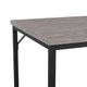 Gray Top/Oil Rubbed Bronze Frame |#| Gray Wood Grain Parsons Desk with Oil Rubbed Bronze Metal Frame