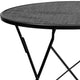 Black |#| 30inch Round Black Indoor-Outdoor Steel Folding Patio Table - Restaurant Table