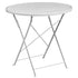 Oia Commercial Grade 30" Round Indoor-Outdoor Steel Folding Patio Table