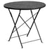 Oia Commercial Grade 30" Round Indoor-Outdoor Steel Folding Patio Table