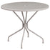 Oia Commercial Grade 35.25" Round Indoor-Outdoor Steel Patio Table with Umbrella Hole