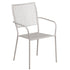 Oia Commercial Grade Indoor-Outdoor Steel Patio Arm Chair with Square Back