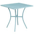 Oia Commercial Grade Square Patio Table | Outdoor Steel Square Patio Table