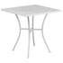 Oia Commercial Grade Square Patio Table | Outdoor Steel Square Patio Table