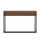 Walnut Top/Oil Rubbed Bronze Frame |#| Walnut 3 Drawer Home Office Desk with Oil Rubbed Bronze Metal Frame and Hardware