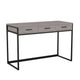 Gray Top/Oil Rubbed Bronze Frame |#| Gray 3 Drawer Home Office Desk with Oil Rubbed Bronze Metal Frame and Hardware