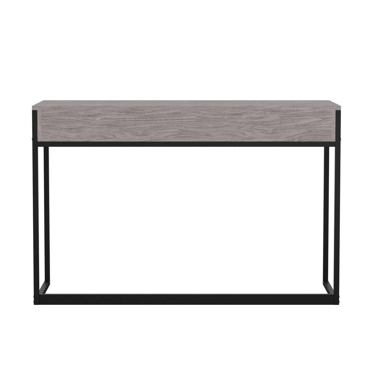 Gray Top/Oil Rubbed Bronze Frame |#| Gray 3 Drawer Home Office Desk with Oil Rubbed Bronze Metal Frame and Hardware