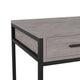 Gray Top/Oil Rubbed Bronze Frame |#| Gray 3 Drawer Home Office Desk with Oil Rubbed Bronze Metal Frame and Hardware