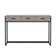 Gray Top/Oil Rubbed Bronze Frame |#| Gray 3 Drawer Home Office Desk with Oil Rubbed Bronze Metal Frame and Hardware