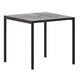 Gray Wash Teak |#| Steel All-Weather Patio Dining Table with Gray Wash Faux Teak Slat Top-Seats 4