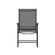Black |#| Portable Black Outdoor Folding Patio Sling Chair with Black Frame - Set of 2