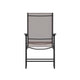 Brown |#| Portable Brown Outdoor Folding Patio Sling Chair with Black Frame - Set of 2