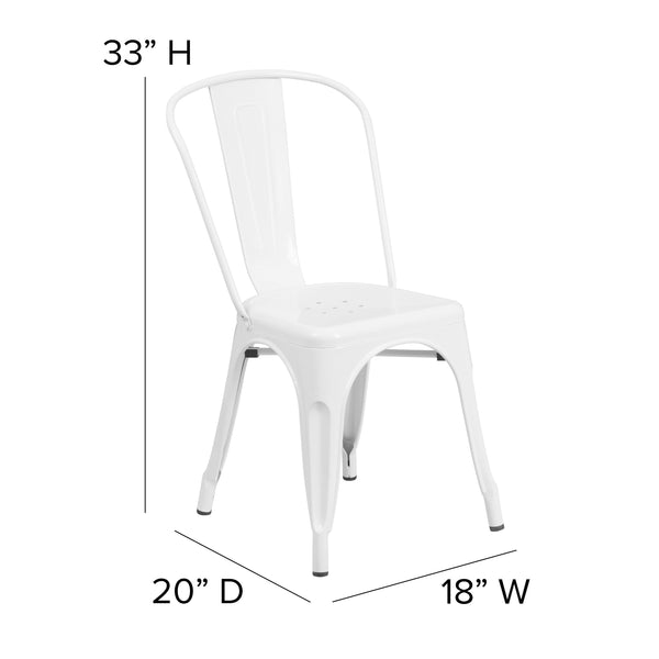 White/Gray |#| All-Weather Commercial Stack Chair & Poly Resin Seat - White/Gray