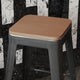 Teak |#| All-Weather Polystyrene Seat for Colorful Metal Stools and Chairs - Teak