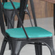 Mint |#| All-Weather Polystyrene Seat for Colorful Metal Stools and Chairs - Mint