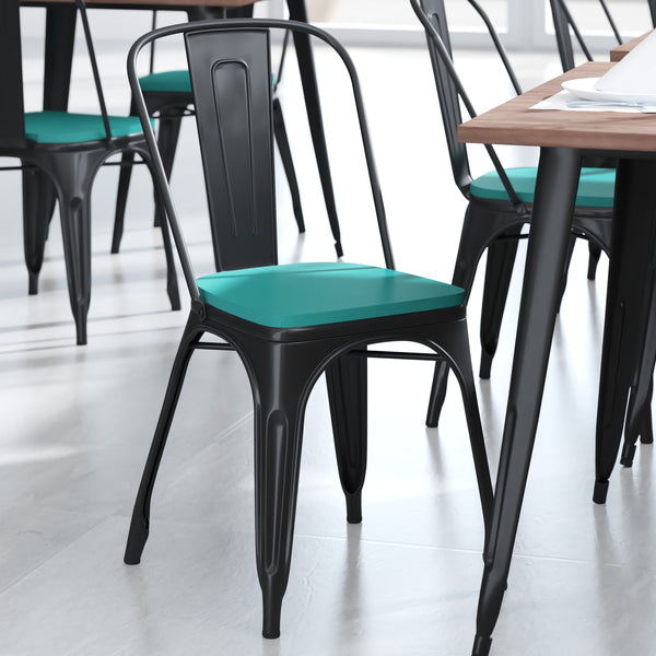 Mint |#| All-Weather Polystyrene Seat for Colorful Metal Stools and Chairs - Mint