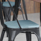 Teal-Blue |#| All-Weather Polystyrene Seat for Colorful Metal Stools and Chairs - Teal-Blue