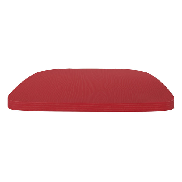 Red |#| All-Weather Polystyrene Seat for Colorful Metal Stools and Chairs - Red