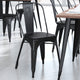 Black |#| All-Weather Polystyrene Seat for Colorful Metal Stools and Chairs - Black