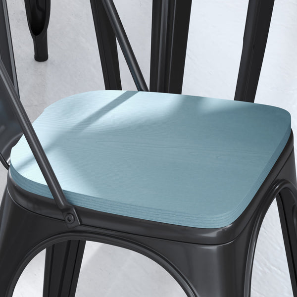 Teal-Blue |#| All-Weather Polystyrene Seat for Colorful Metal Stools and Chairs - Teal-Blue