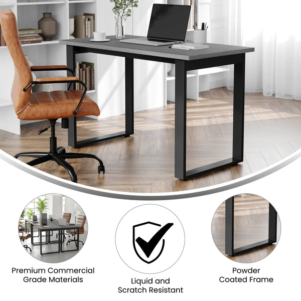 Gray Oak |#| Commercial 48x24 Conference Table with Laminate Top and U-Frame Base - Gray Oak