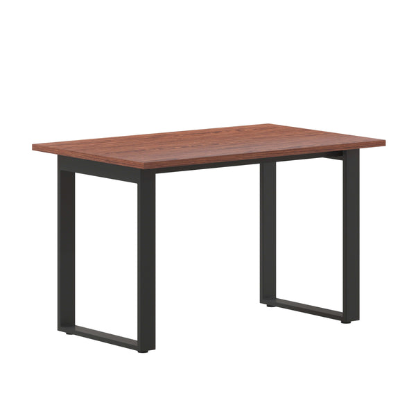 Walnut |#| Commercial 48x30 Conference Table with Laminate Top and U-Frame Base - Walnut