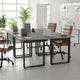 Gray Oak |#| Commercial 48x30 Conference Table with Laminate Top and U-Frame Base - Gray Oak