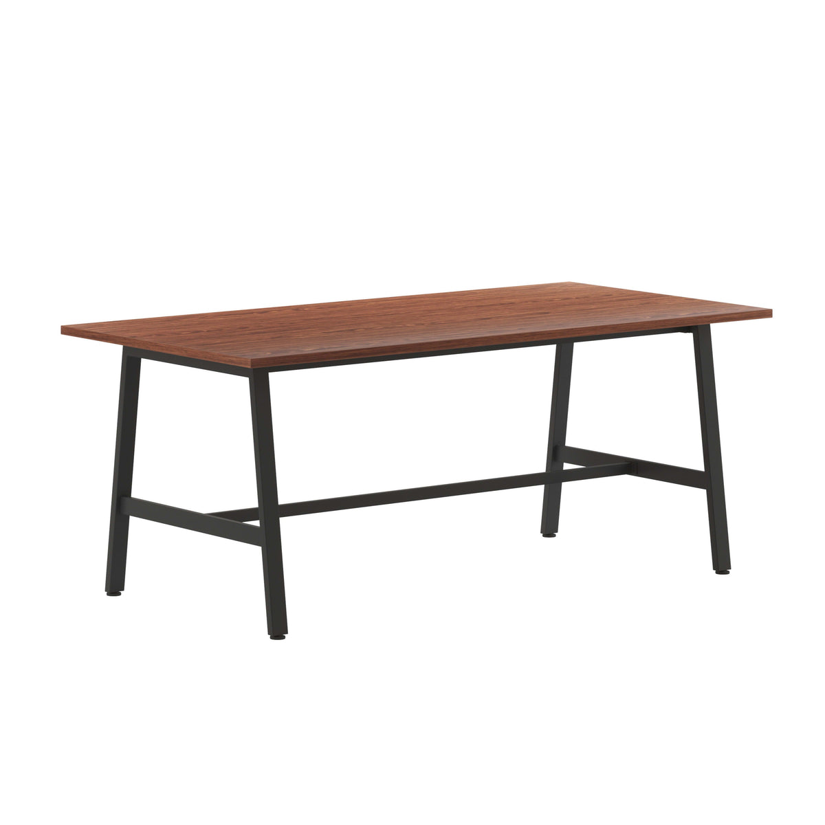 Walnut |#| Commercial 72x36 Conference Table with Laminate Top and A-Frame Base - Walnut