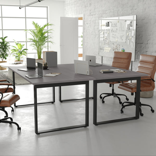 Gray Oak |#| Commercial 72x36 Conference Table with Laminate Top and U-Frame Base - Gray Oak