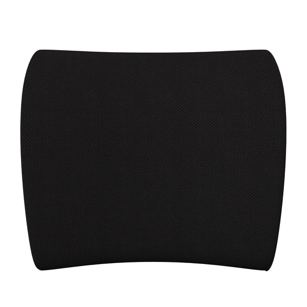 Mobile Adjustable Lumbar Support Pillow for Office Chairs and Car Seats in Black