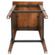 Commercial Grade Rustic Walnut Industrial Style Backless Wood Barstool