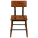 Antique Walnut |#| Commercial Grade Rustic Antique Walnut Industrial Style Wood Dining Chair