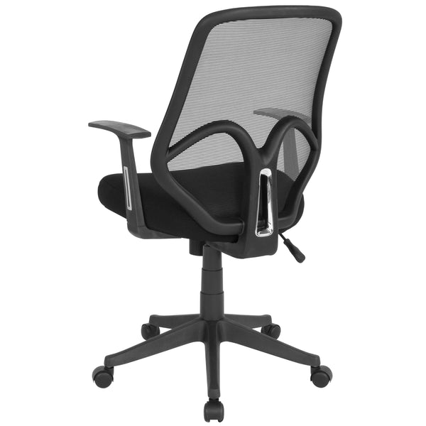 Black |#| High Back Black Mesh Office Chair with Arms - Computer Chair - Swivel Chair