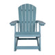 Sea Foam |#| Adirondack Poly Resin Rocking Chairs for Indoor/Outdoor Use in Sea Foam - 2 Pack