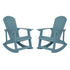 Savannah All-Weather Poly Resin Wood Adirondack Rocking Chair with Rust Resistant Stainless Steel Hardware - Set of 2