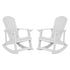 Savannah All-Weather Poly Resin Wood Adirondack Rocking Chair with Rust Resistant Stainless Steel Hardware - Set of 2