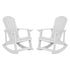 Savannah All-Weather Poly Resin Wood Adirondack Rocking Chair with Rust Resistant Stainless Steel Hardware - Set of 2