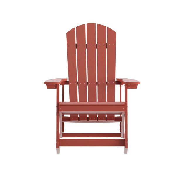 Red |#| Adirondack Style Poly Resin Wood Rocking Chair for Indoor/Outdoor Use - Black