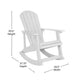 White |#| Set of 4 Poly Resin Adirondack Rocking Chairs in White & 22inch Round Fire Pit