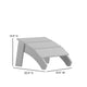 White |#| Indoor/Outdoor Modern 2-Slat Adirondack Style Chair and Footrest in White