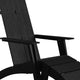 Black |#| Indoor/Outdoor Modern 2-Slat Adirondack Style Chair and Footrest in Black